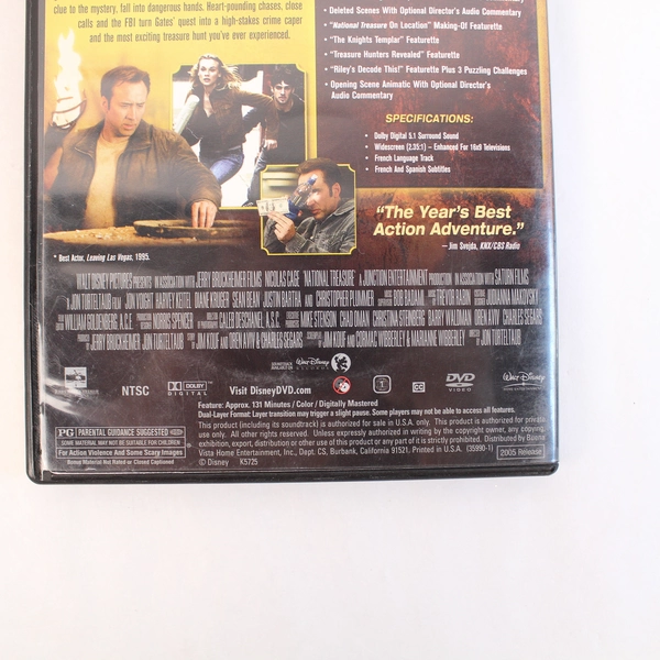 National Treasure DVD 2004 Widescreen Nicolas Cage Disney Pre-Owned As-Is