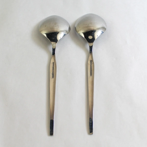 Lot of 2 Vintage Tradition Stainless SRS41 Serving Spoons Rose Design