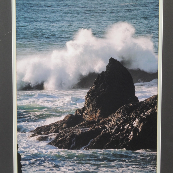 James A. Lea Photography Print Crashing Waves Ocean Beach 05 Signed Matted Art