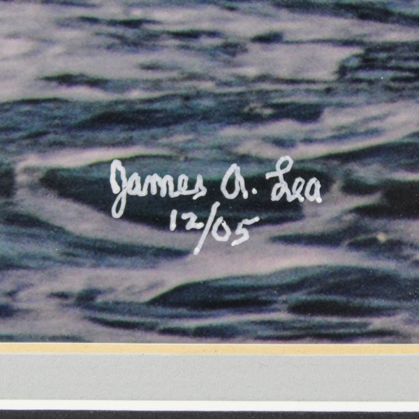 James A. Lea Photography Print Crashing Waves Ocean Beach 05 Signed Matted Art