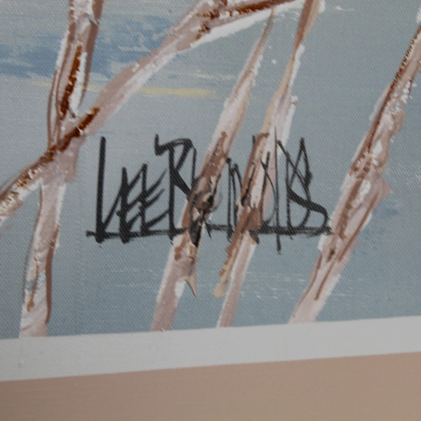 Original Lee Reynolds Pampas Grass Beach Oil Painting On Canvas Framed Signed