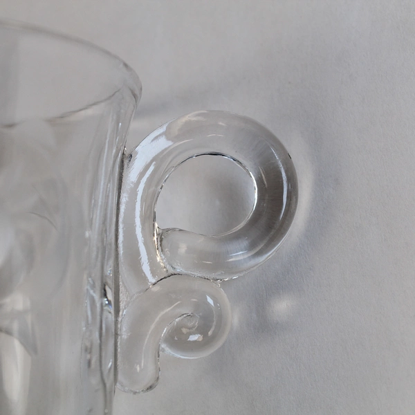 Heisey Lariat Moonglo Creamer Pitcher Clear Glass - Pre-owned with Chips