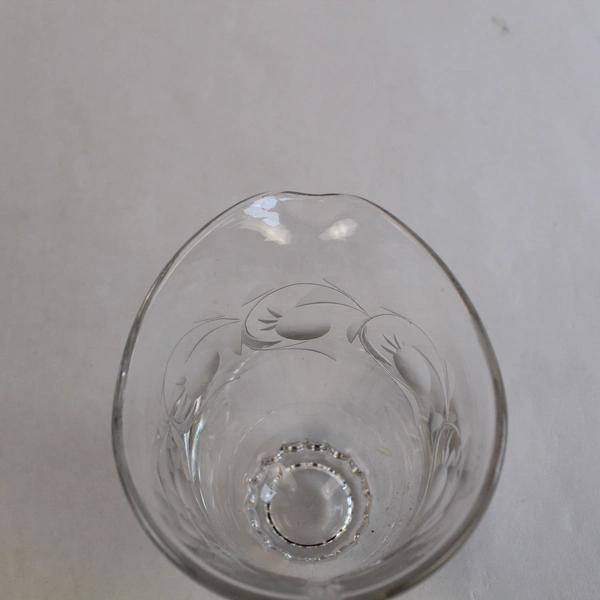 Heisey Lariat Moonglo Creamer Pitcher Clear Glass - Pre-owned with Chips