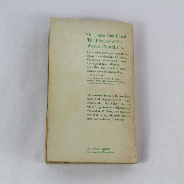 The Complete Plays by John M. Synge Vintage Paperback 1960 Good Condition