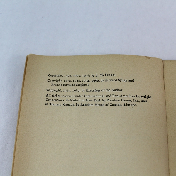 The Complete Plays by John M. Synge Vintage Paperback 1960 Good Condition