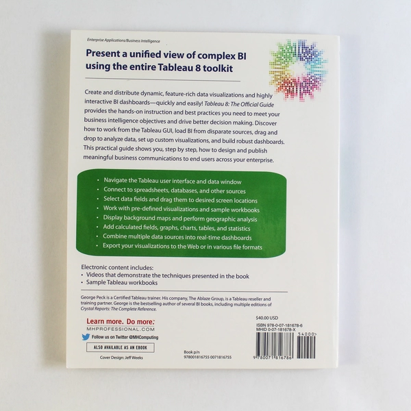 Tableau 8 The Official Guide by George Peck with Unopened CD Good Condition