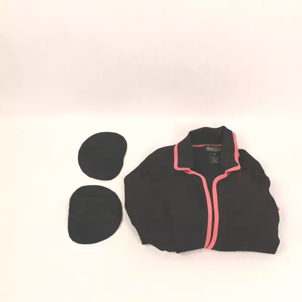 Peck & Peck Women's Brown Cardigan Sweater with Pink Trim Size M Good Condition