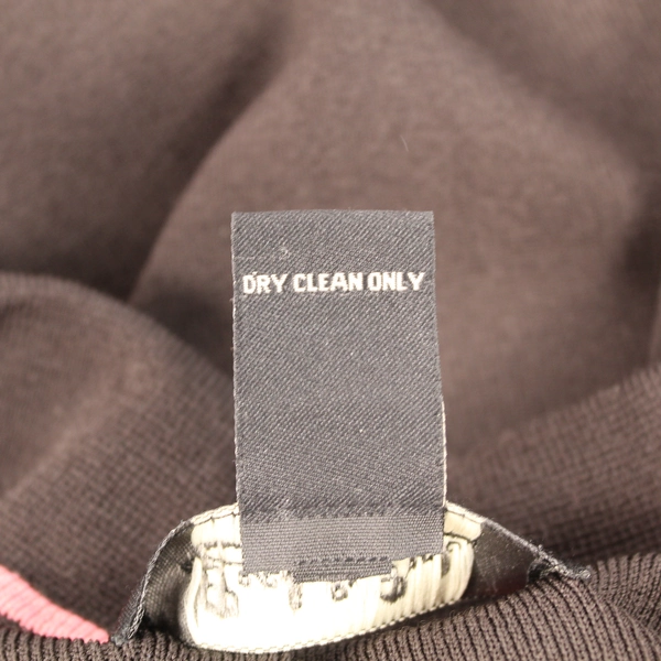 Peck & Peck Women's Brown Cardigan Sweater with Pink Trim Size M Good Condition