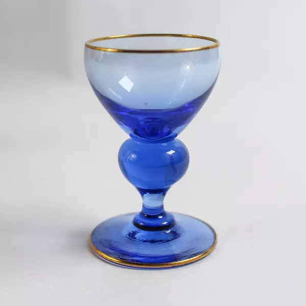 Lot of 2 Mini Red & Blue Glasses - Pre-owned Drinkware Accents