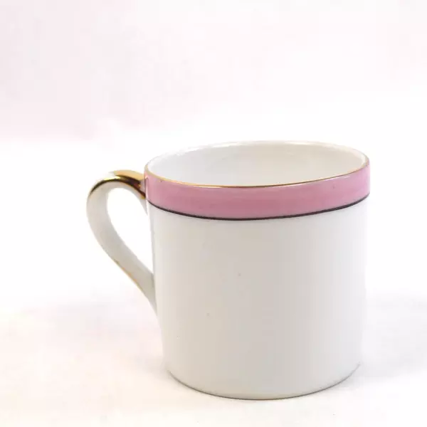 Noritake Hand Painted Child's Mug Birthday Design Pink Gold Japan 2.5"