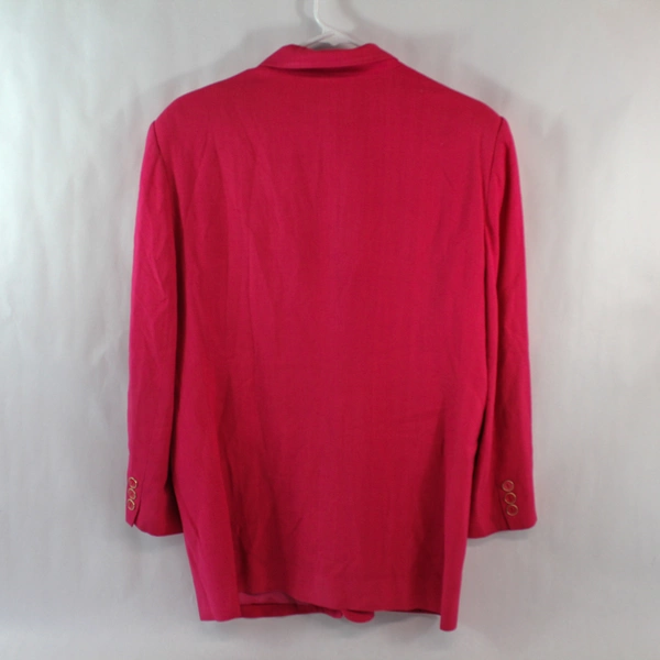 Vintage Nicole Summers Fuchsia Blazer Size 14 with Shoulder Pads, Pre-Owned