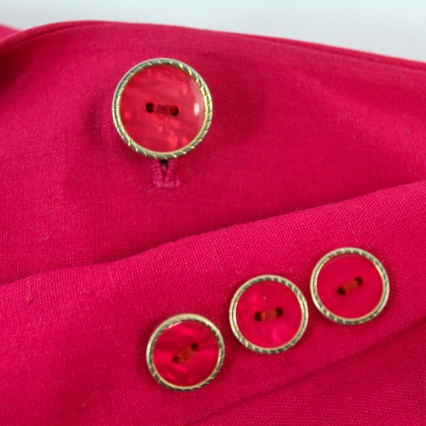 Vintage Nicole Summers Fuchsia Blazer Size 14 with Shoulder Pads, Pre-Owned