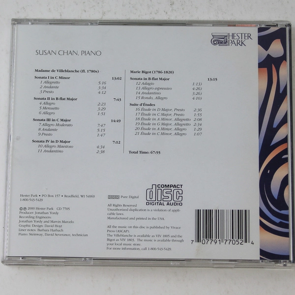 Marie Bigot Pièces Parisiennes CD Hester Park Music Pre-Owned Untested