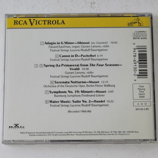 Adagio Baroque Favorites CD RCA Victrola BMG Music Classical Good Condition