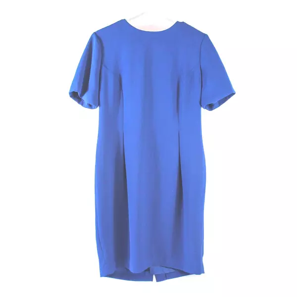 Worthington Women's 8P Petite Blue A-Line Dress Short Sleeve Good Condition