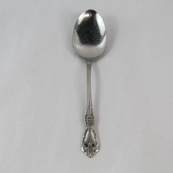 Oneida Distinction Deluxe Serving Spoon Kennett Floral Stainless Steel 8.5"