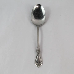 Oneida Distinction Deluxe Serving Spoon Kennett Floral Stainless Steel 8.5"