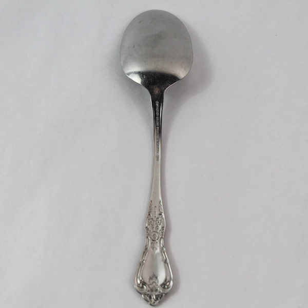 Oneida Distinction Deluxe Serving Spoon Kennett Floral Stainless Steel 8.5"