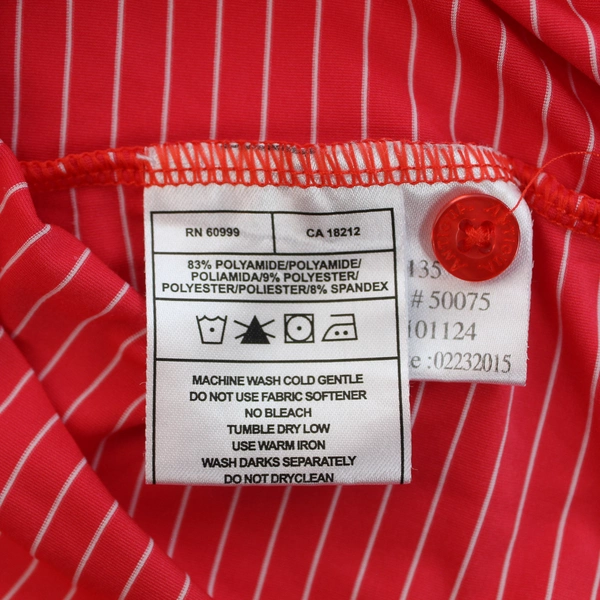 Antigua Men's Polo Shirt Red White Stripes Michelbook Country Club Size L