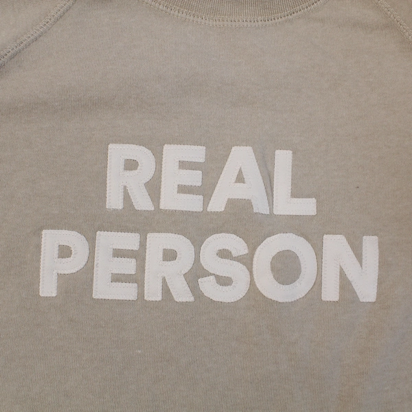 Independent Trading Co. Women's Small Taupe "REAL PERSON" Sweatshirt