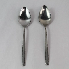 Two Vintage Oneida Community Stainless Northland Love Story Serving Spoon 8.5 in