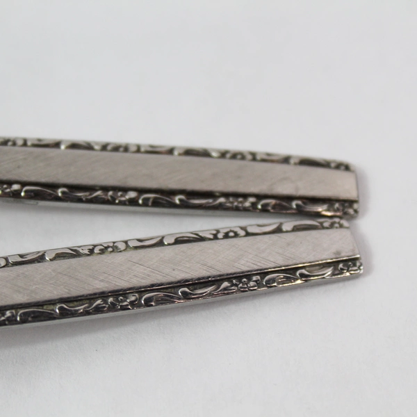 Two Vintage Oneida Community Stainless Northland Love Story Serving Spoon 8.5 in