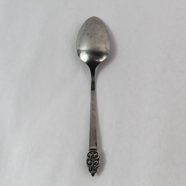 Vintage Oneidacraft Nordic Crown Serving Spoon 8.5" Stainless Steel Flatware