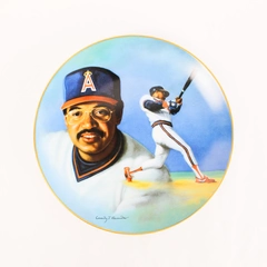 1984 Reggie Jackson Angels Hackett Plate 500 Career Edition #585 Vintage