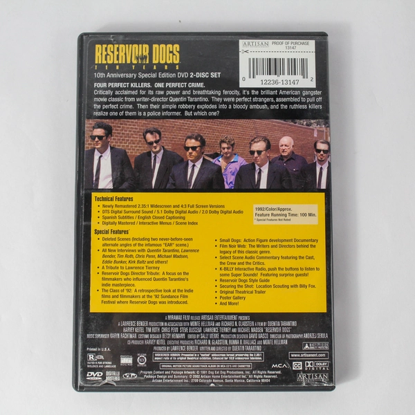 Reservoir Dogs Special Edition DVD 1992 Miramax Widescreen & Full Screen