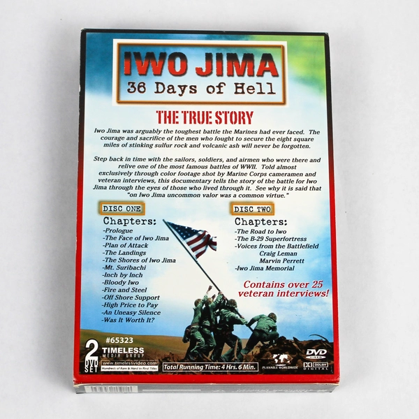 Iwo Jima 36 Days of Hell DVD Set 2 Discs Over 4 Hours Good Condition