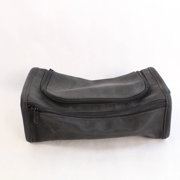 Lot of 3 Men's Black Travel Toiletry Bags - Multipurpose Pouches Set