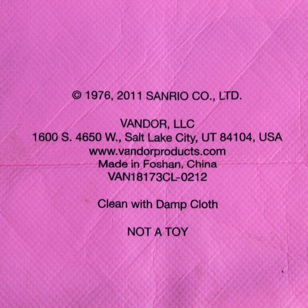 Hello Kitty Pink Polka Dot Reusable Tote Bag by Vandor - Good Condition