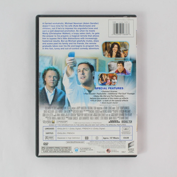 Click DVD Adam Sandler Special Edition 2006 Sony Pictures Good Condition