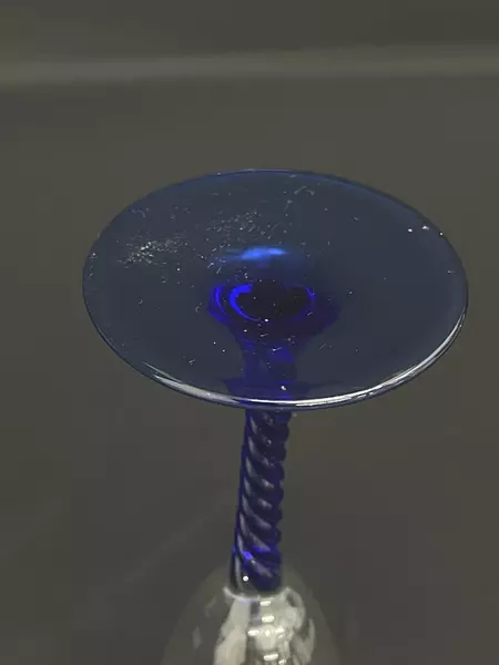 Spirit Mountain Casino Champagne Flute Cristal D'Arques Blue Stem 8.25"