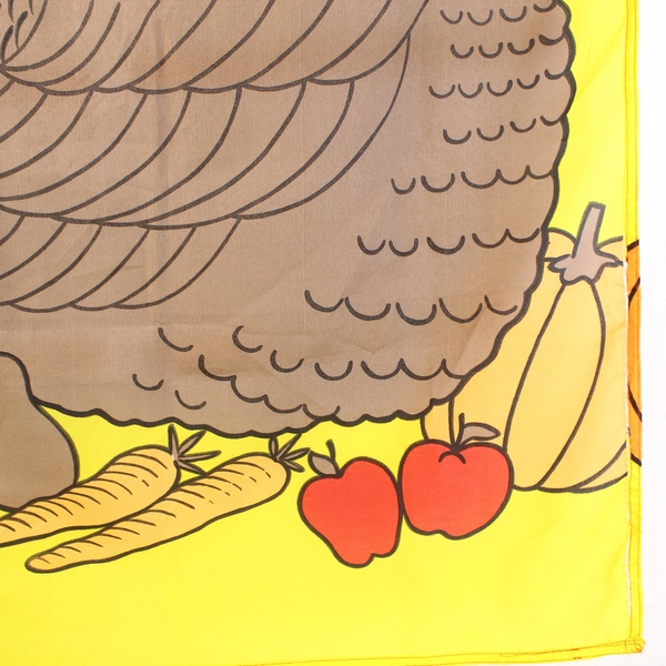 Thanksgiving Turkey Yard Flag 28x40 E Mishan & Sons Orange Brown Good Condition