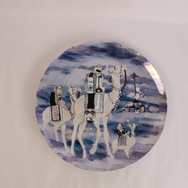 Handmade 3 Wise Men Decorative Plate Christmas Wall Art - Pre-Owned, Unique