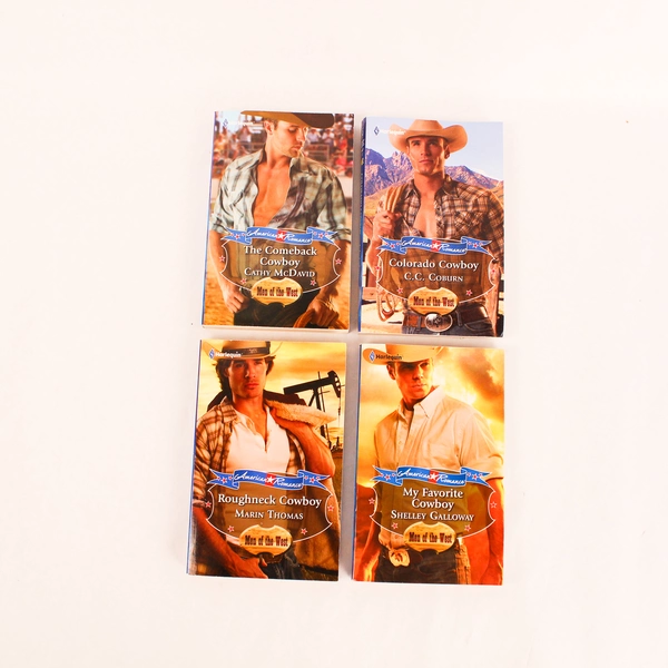 Lot of 4 Harlequin Men Of The West Romance Novels Pre-Owned Books