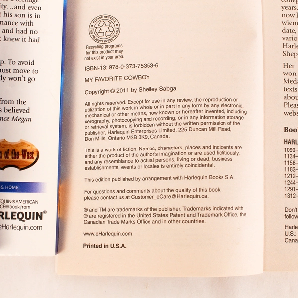 Lot of 4 Harlequin Men Of The West Romance Novels Pre-Owned Books