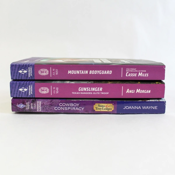 Lot of 3 Harlequin Intrigue Romance Suspense Novels Gunslinger & More