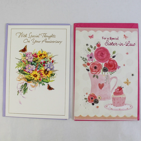 Lot of 5 Hallmark Greeting Cards for Anniversary, Birthday, Christening