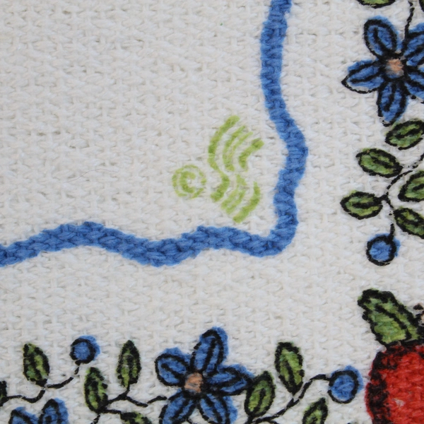 Lot of 9 Apple Fruit Themed Placemats Napkins & Runner Fringe Table Linens