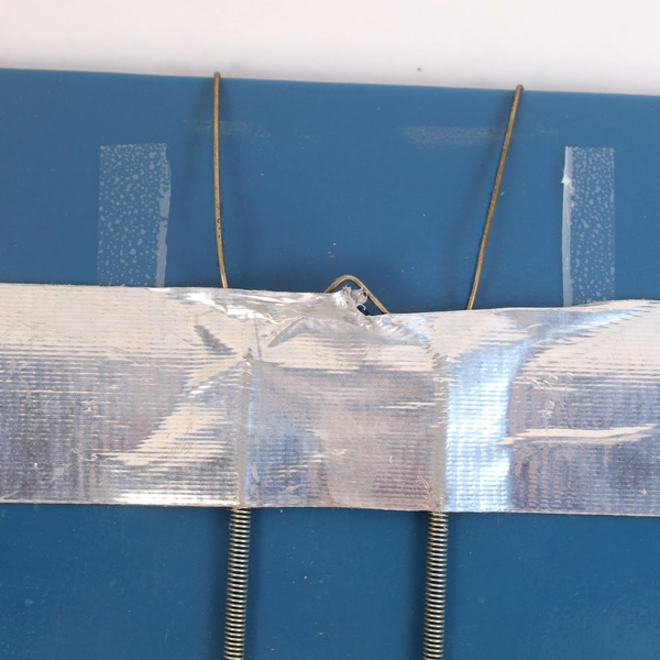 Decorative Fused Glass Plate Blue Border Square 13.5 x 13.5 Wall Decor 