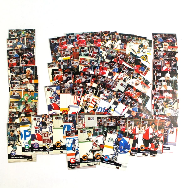 80 NHLPA 1991 Pro Set Hockey Cards - Stars, HOF, Commons - Good Condition Lot