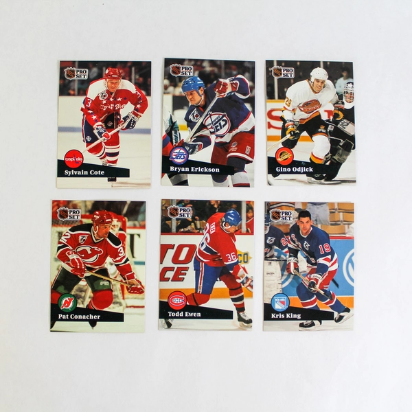 80 NHLPA 1991 Pro Set Hockey Cards - Stars, HOF, Commons - Good Condition Lot