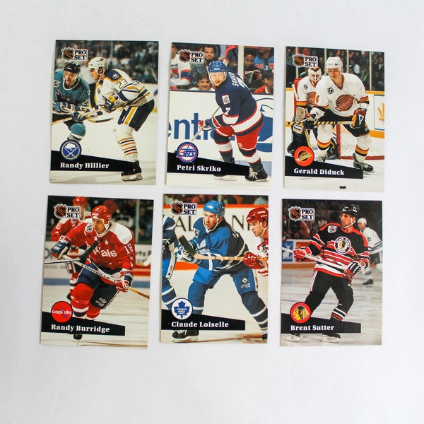 80 NHLPA 1991 Pro Set Hockey Cards - Stars, HOF, Commons - Good Condition Lot