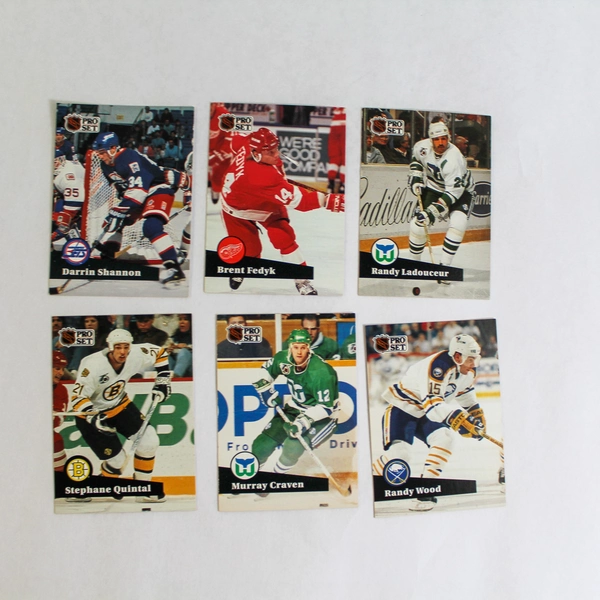 80 NHLPA 1991 Pro Set Hockey Cards - Stars, HOF, Commons - Good Condition Lot