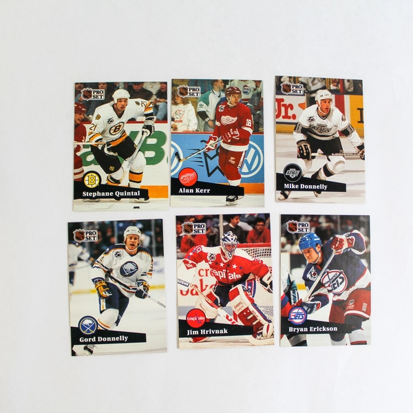 80 NHLPA 1991 Pro Set Hockey Cards - Stars, HOF, Commons - Good Condition Lot