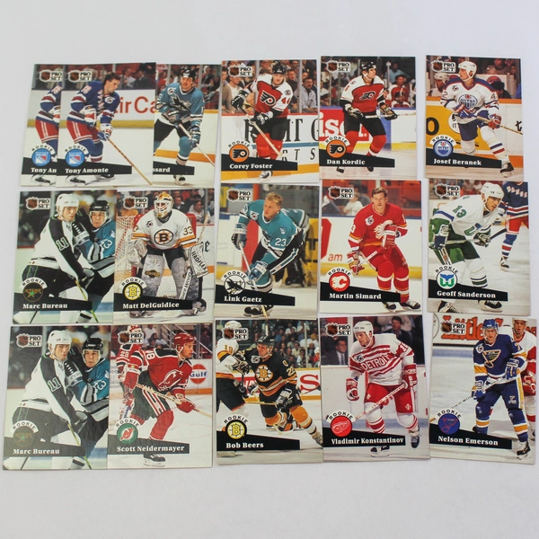 Lot of 66 NHLPA 1991 Pro Set Rookie Hockey Cards - Stars, HOF & Commons
