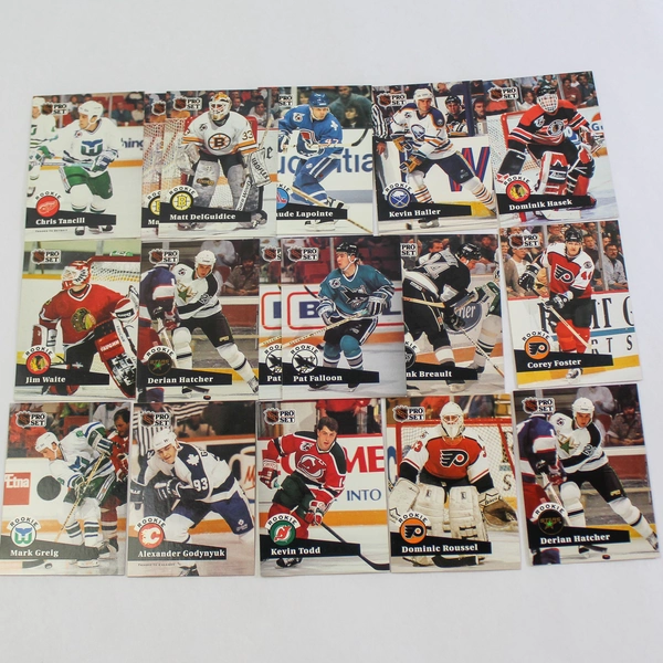 Lot of 66 NHLPA 1991 Pro Set Rookie Hockey Cards - Stars, HOF & Commons