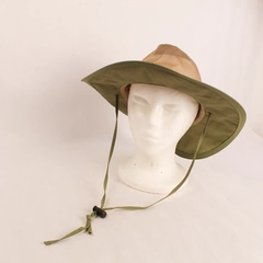Magellan Olive Green Mesh Sun Bucket Hat Adult Medium Drawstring Pre-Owned
